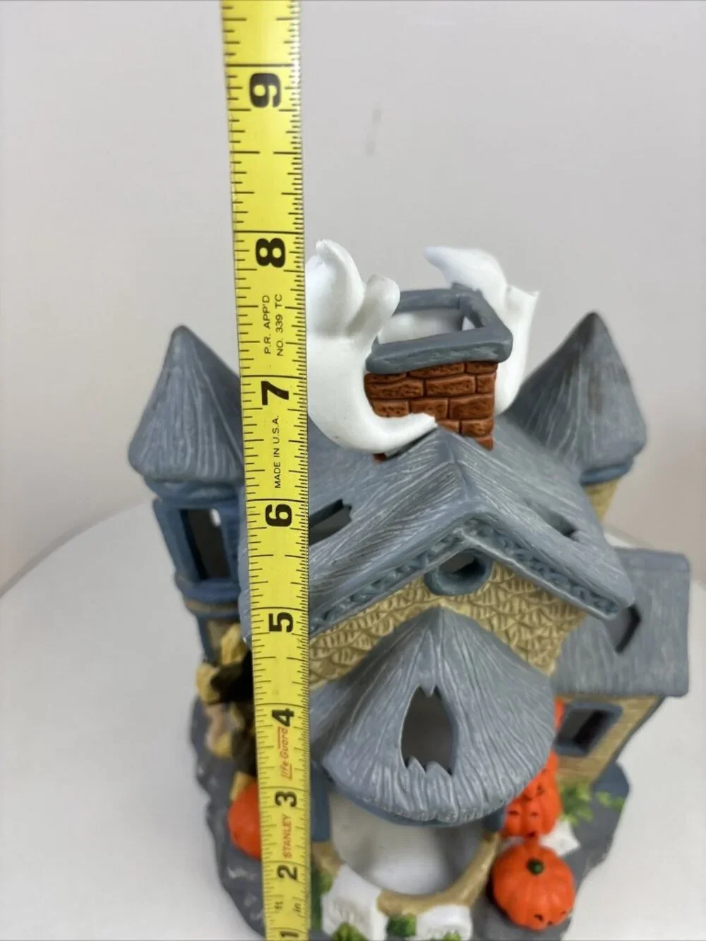 VTG PartyLite Halloween Ceramic Haunted Tealight House Candle Holder P7311